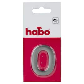 Skilt HABO nummer 0 rustfritt stål 5cm produktbilde