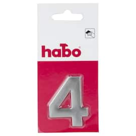 Skilt HABO nummer 4 rustfritt stål 5cm produktbilde
