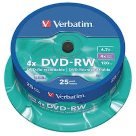 DVD-RW VERBATIM 4.7GB 4X spindle (25) produktbilde