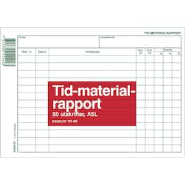 Esselte Blankett Tid- och Materialrapport A5L 50 blad produktfoto