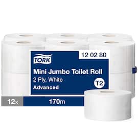 Tork Toalettpapper Advanced T2 Mini Jumbo, 850 ark produktfoto