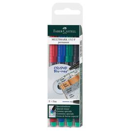 Faber-Castell Overheadstift Multimark, F, 0,6mm, permanent, 4er Set sortiert Artikelbild