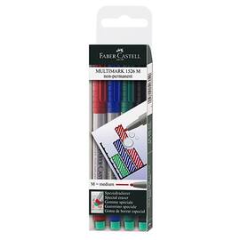 Faber-Castell Overheadstift Multimark, M, 1mm, non-permanent, 4er Set sortiert Artikelbild