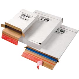 ColomPac Kurierpaket mit Haftklebeverschluss und Aufreißfaden, 244x344x45mm (C4), Weiß, 20 Stück pro Packung, 5 Packungen Artikelbild