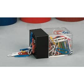 Gemhållare, magnetisk, genomskinlig plast, 70 x 42 x 42 mm, svart produktfoto