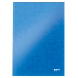 Leitz Notizbuch WOW mit festem Einband, DIN A4, Blau metallic, kariert Artikelbild