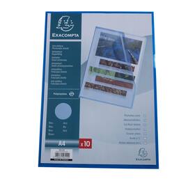 Plastomslag EXACOMPTA A4 120my blå (10) produktbilde