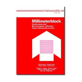 Hahnemuehle Millimeterblock, Milimeterpapier, 80/85g, rot, A4, 50 Blatt, 1 Block Artikelbild