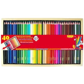 Sense Färgpennor, sexkantig pennkropp, olika färger produktfoto