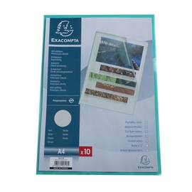 Plastomslag EXACOMPTA A4 120my grøn (10) produktbilde