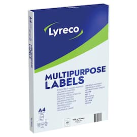 Lyreco Mehrzweck-Etiketten, 105x57mm, permanent, weiß, 1000 Stück pro Packung Artikelbild
