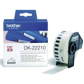 Brother Endlos-Etiketten, 29mmx30,48 m, Papier Weiss / Schwarz - DK-22210 Artikelbild