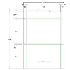 Posteske plakat A2 705x510x10mm papp produktbilde