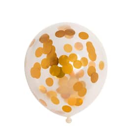 Ballonger  konfetti gull (6) produktbilde