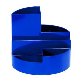 Maul Stifteköcher, Schreibtischorganizer, Schreibtischset, Stiftehalter, blau, 4 Fächer, Rundbox, 1 Stück Artikelbild