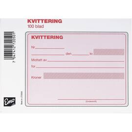 Kvittering EMO A6 selvkopi. 2x50set num produktbilde