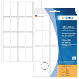 Herma Etiketten permanent, weiß, 19x40mm, 640 Etiketten/Packung Artikelbild