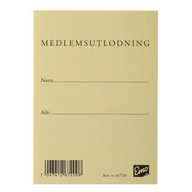 Loddbok EMO medlemsutlodning 1-50 produktbilde