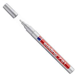 edding Lack-Marker 751, Lackstift, Rundspitze, Silber Artikelbild