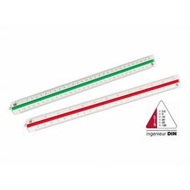 RUMOLD Dreikantmaßstab Ingenieur DIN, Weiß, 30 cm Artikelbild