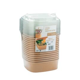 Matbeger papp/PE m/lokk 17x17 900ml (15) produktbilde