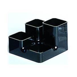 Arlac Stifteköcher uni-butler, Kunststoff, 130x130x90mm, 4 Fächer, schwarz Artikelbild