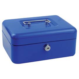 Pengeskrin metall 9x20x16 cm blå produktbilde