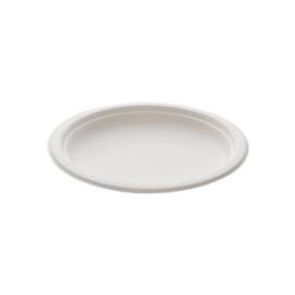 Tallerken bagasse 18cm hvit (50) produktbilde