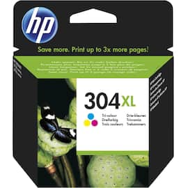 HP Bläckpatron, 304 XL Original, hög kapacitet, tre färger, singelförpackning, N9K07AE#UUS produktfoto