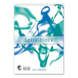Spiralblock A5 60g 100 blad linjerat TräFritt produktfoto