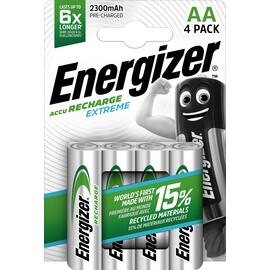 Energizer Extreme AA-/NH15-batterier, 2 300 mAh, laddningsbara, blisterförpackning med 4, förladdade produktfoto
