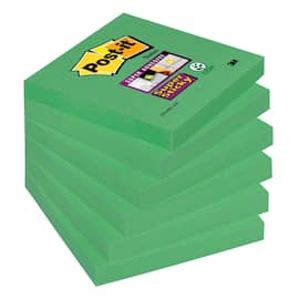 Post-it® Super Sticky-notislappar, 76 x 76 mm, sparrisgröna, 90 ark produktfoto