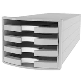 Han Schubladenbox IMPULS 2.0, Polystyrol, mit 4 offenen Schubladen, A4/C4, 294 x 368 x 235 mm, lichtgrau, 1 Stück Artikelbild