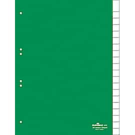 Durable Register, Hartfolie, blanko, 6fach Lochung, A4, 25 Blatt, grün Artikelbild