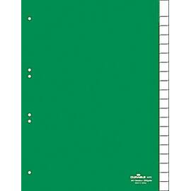 Durable Register, blanko, Hartfolie, A4, 6fach Lochung, A4, 5 Blatt, grün, 1 Packung Artikelbild