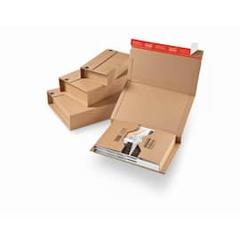 ColomPac Wickelverpackung mit Haftklebeverschluss und Aufreißfaden, 302x215x-80mm (A4), Braun, 20 Stück pro Packung, 5 Packungen Artikelbild