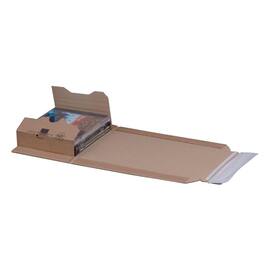 Smartbox Pro Universal-Versandverpackung, Buchverpackung (CD), mit Haftklebeverschluss und Aufreißfaden, 147x129x55mm, braun, 25 Stück Artikelbild