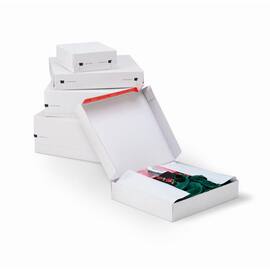 ColomPac Fashionbox mit Haftklebeverschluss und Aufreißfaden, 445x379x195mm, Weiß, 15 Stück pro Packung, 4 Packungen Artikelbild