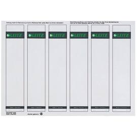 Leitz Ordneretiketten, Rückenschilder für Ordner, selbstklebend, 39x192mm, schmal/kurz, grau, 6 Etiketten pro Blatt, 100 Blatt Artikelbild