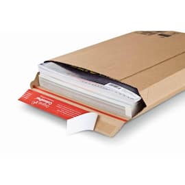 ColomPac Karton-Versandtasche mit Haftklebeverschluss und Aufreissfaden, 235x340x-35mm (A4), Braun, 100 Stück pro Packung, 3 Packungen Artikelbild