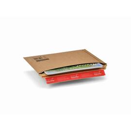 ColomPac Karton-Versandtasche mit Querbefüllung, Haftklebeverschluss und Aufreißfaden, 400x285x-50mm, Braun, 100 Stück Artikelbild