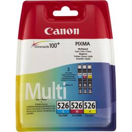 Canon Original Tintenpatrone Spar-Pack CLI-526, Cyan, Gelb, Magenta Artikelbild