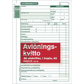 Esselte Blankett Avlöningskvitto A5 2x50  blad produktfoto