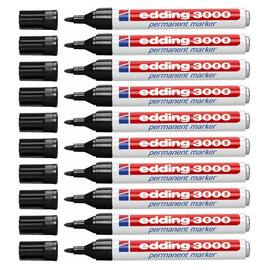 edding Permanent-Marker 3000, Rundspitze, Schwarz, 10 Stück Artikelbild