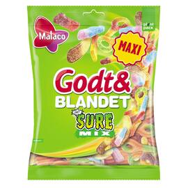 Godt og blandet MALACO Det sure 325g produktbilde