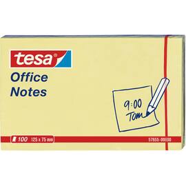 tesa® Haftnotizblock, Klebenotizen, gelb, 100 Blatt pro Block, 125x75mm, 1 Block Artikelbild