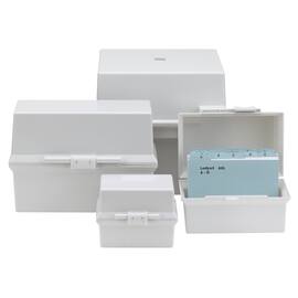 Leitz Short Box Cardo med lock, dubbel kapacitet, A5, 245 x 180 x 125 mm, ljusgrå produktfoto
