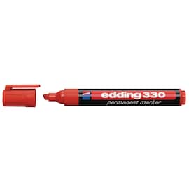 edding Märkpenna Permanent 330 med snedskuren spets, 1–5 mm, röd produktfoto