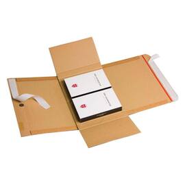 VARIA X 5 plus Drehverpackung aus Wellpappe mit Selbstklebeverschluss, 350x320x80mm, A4+, braun, 20 Stück Artikelbild