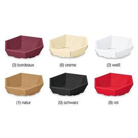 Geschenkkorb 6-eckig, Präsentkorb, klein, 290x270x60/105mm, creme, 25 Stück Artikelbild